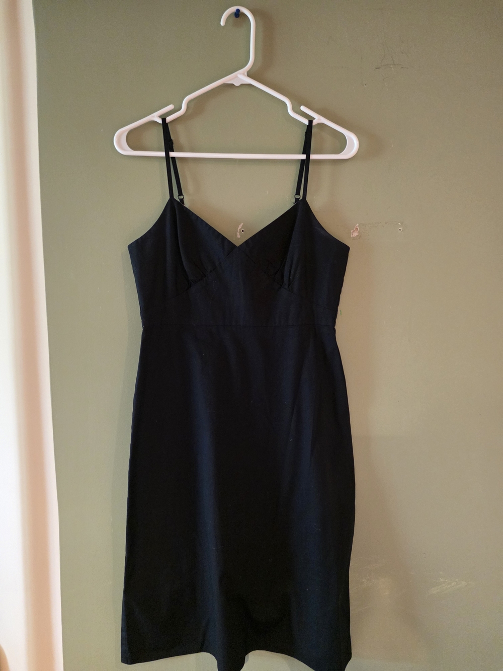 GAP Black Midi Spaghetti Strap Dress Sz 4 EUC